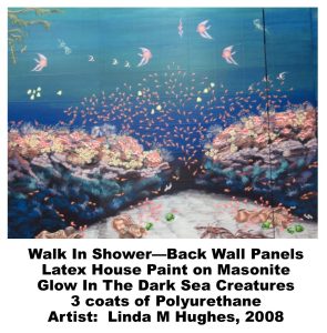 Linda M Hughes mural painting years Sea Creatures 
